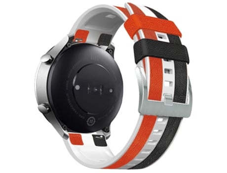 Correa de Silicona 22mm empalme de color para Haylou RT/RT2/Xiaomi Watch S1/Samsung Galaxy Watch 3 45mm - negro/blanco/rojo