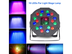 Bj-lâmpada De Cena Par Com 18 Leds, Modos Dmx512/ativada Por Som/estrobo Para Discoteca, Festa, Natal E Shows Dj
