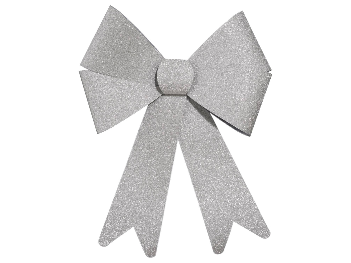 Adornos Navideños FÉÉRIC LIGHTS AND CHRISTMAS Laço decorativo com brilho 30 x 19 cm (Gris)
