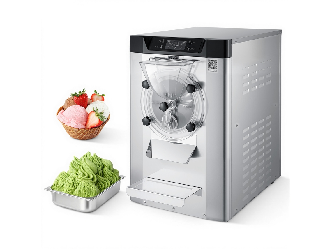 Máquina De Gelado De Bancada Italiana, 2000 W, Para Gelados Y Sorvetes, 12 20 L/h Vevor