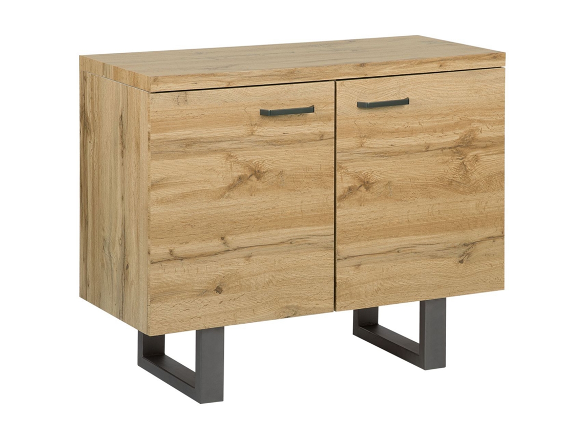 Aparador de 2 puertas BELIANI Timber de MDF Madera clara 94x42x79