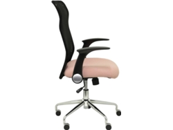 Silla de Escritorio Operativa PIQUERAS Y CRESPO Minaya Rosa Pálido y Negro (Malla y Tejido)