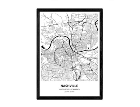 Poster NACNIC Mapa de Nashville USA (A3)