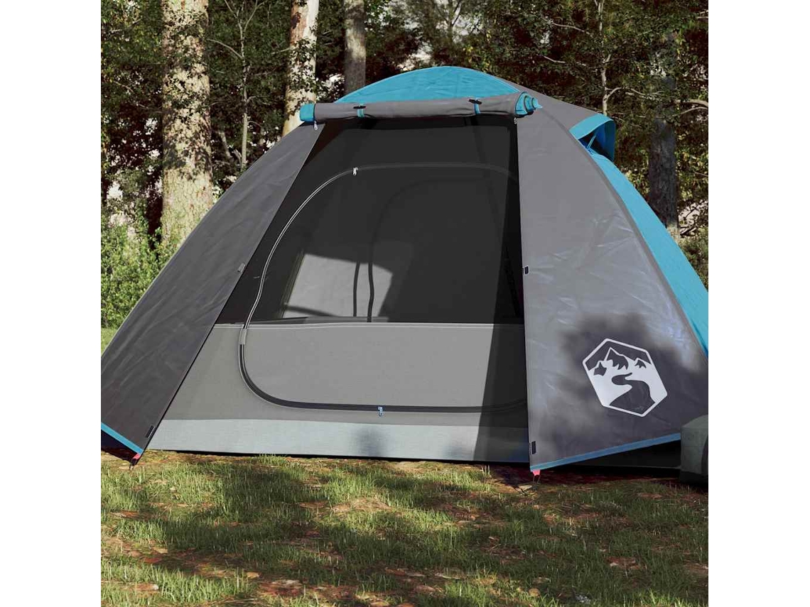 Tienda de campaña tipo domo impermeable azul para 2 personas