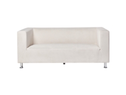 Sofá de 3 plazas BELIANI Floro de Chenilla Blanco 179x83x74