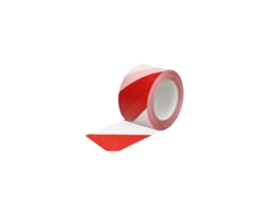 Cinta Señalización Ldpe Roja/blanca Rollo 70 Mm. X 200 Metros Plus