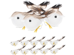 Juego De 24 Pájaros Artificiales De Espuma Para Decoración Del Hogar, Bodas Y Manualidades.