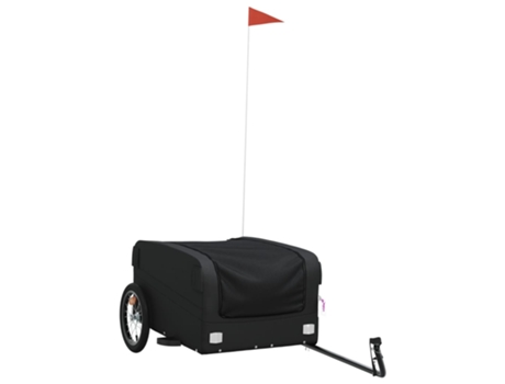 Remolque para bicicleta hierro VIDAXL negro (45 kg)
