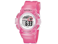 Reloj Deportivo Impermeable Niños Con Luz De Fondo Y Correa Suave Rosa