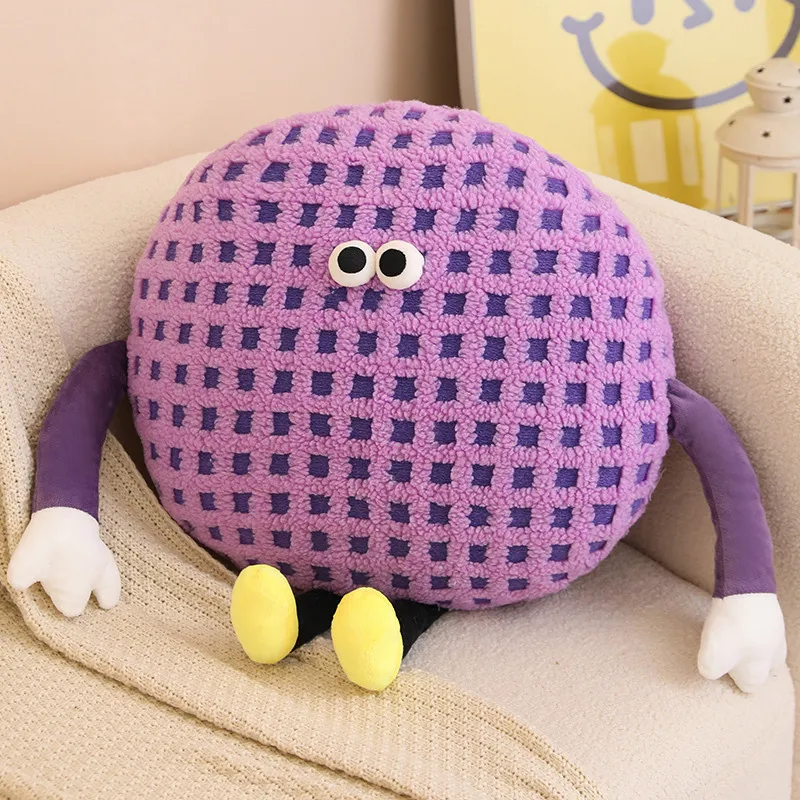(morado, 45 Cm) Adorable Almohada De Peluche De Monstruo De Ojos Grandes Para Adultos, Cojín Para Sofá, Almohada Creativa