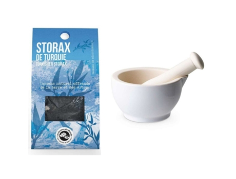 Mortero De Gres Blanco + Storax Turco