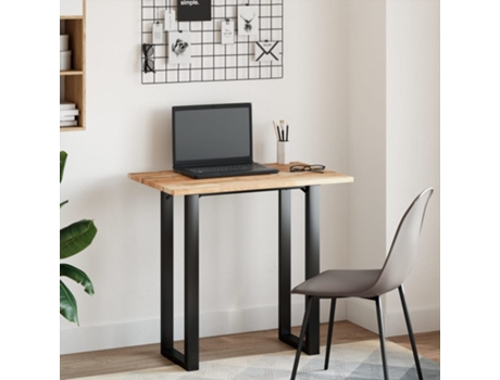 vidaXL Tablero escritorio madera maciza acacia sin tratar 80x50x2 cm