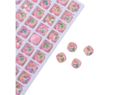 10 accesorios para uñas, broca gruesa de cristal moca, blanco, rosa, azul lago y amarillo NEVEANCE