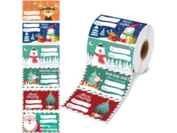 500 etiquetas de regalo navideñas, papel de regalo, decoración navideña, tamaño 7,5 cm x 4,1 cm. Viewleaf