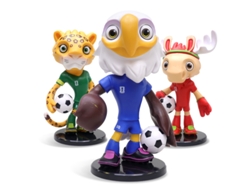 Figura 3d Jaguar, Alce Y Águila Calva, Acabado Pulido, Anti Caídas, Decoración Para Espacios Deportivos Temáticos.