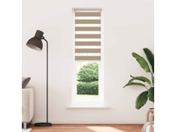 Maison Exclusive - Estor Cebra Marrón Arena Tejido Ancho 60,9 Cm Poliéster