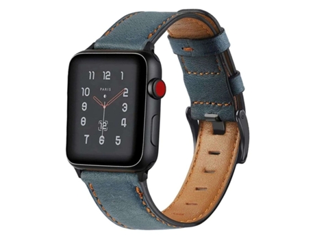 Correa Clásica Vintage de Piel Ecológica para Apple Watch Se 2022 40mm Azul VEANXIN