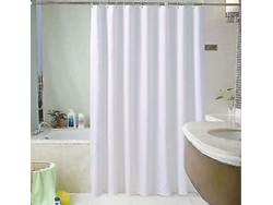 Cortina de ducha Jortmrd de color blanco liso, 180 x 220 cm, extra larga