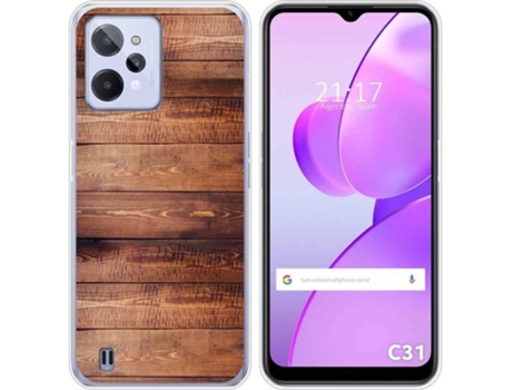 Carcasa para Realme C31 TUMUNDOSMARTPHONE Dibujos Madera 02 Multicolor