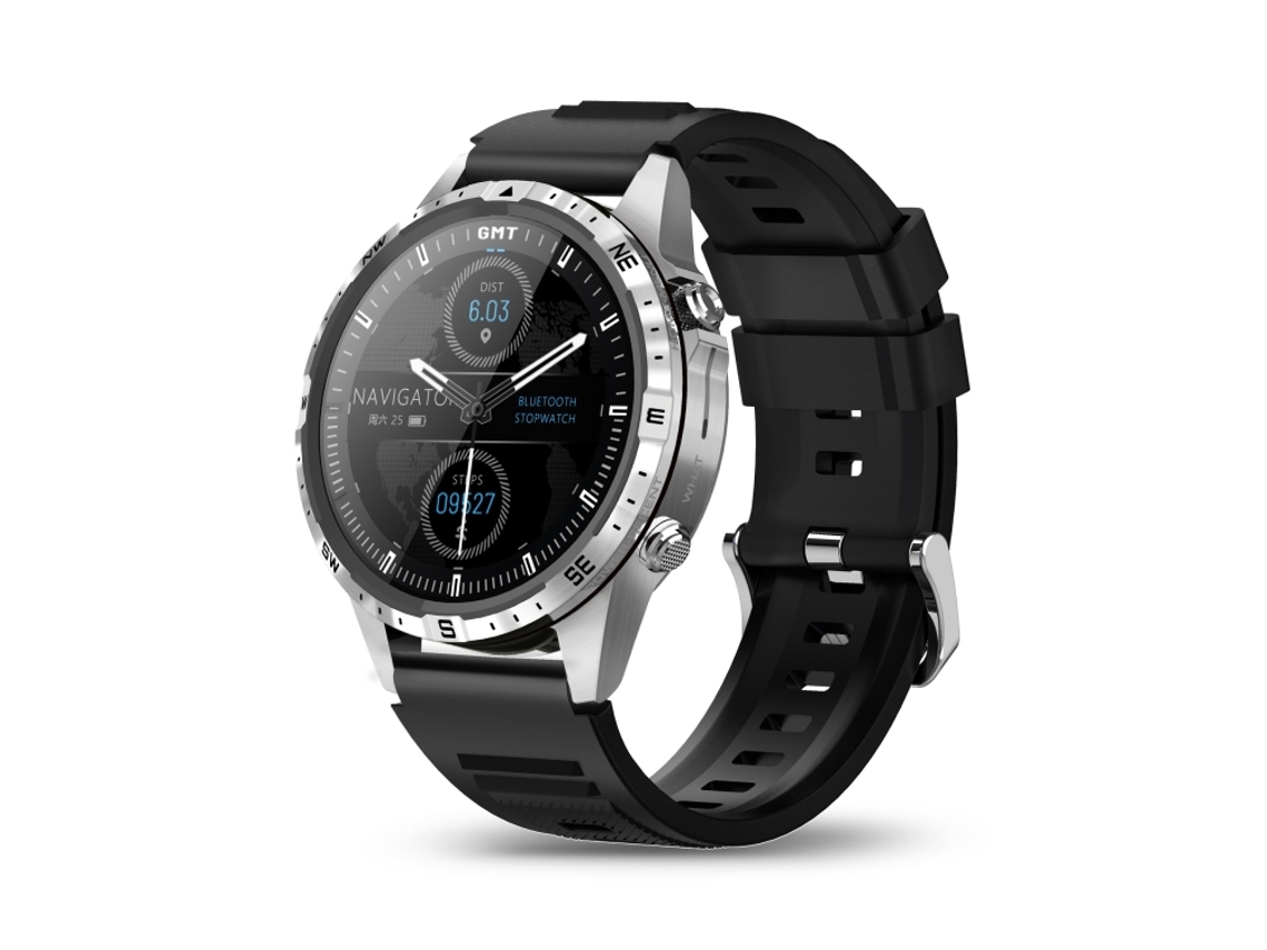 Reloj inteligente con pantalla TFT de 1,6 pulgadas, monitor de oxígeno en sangre, frecuencia cardíaca y llamadas Bluetooth (negro)