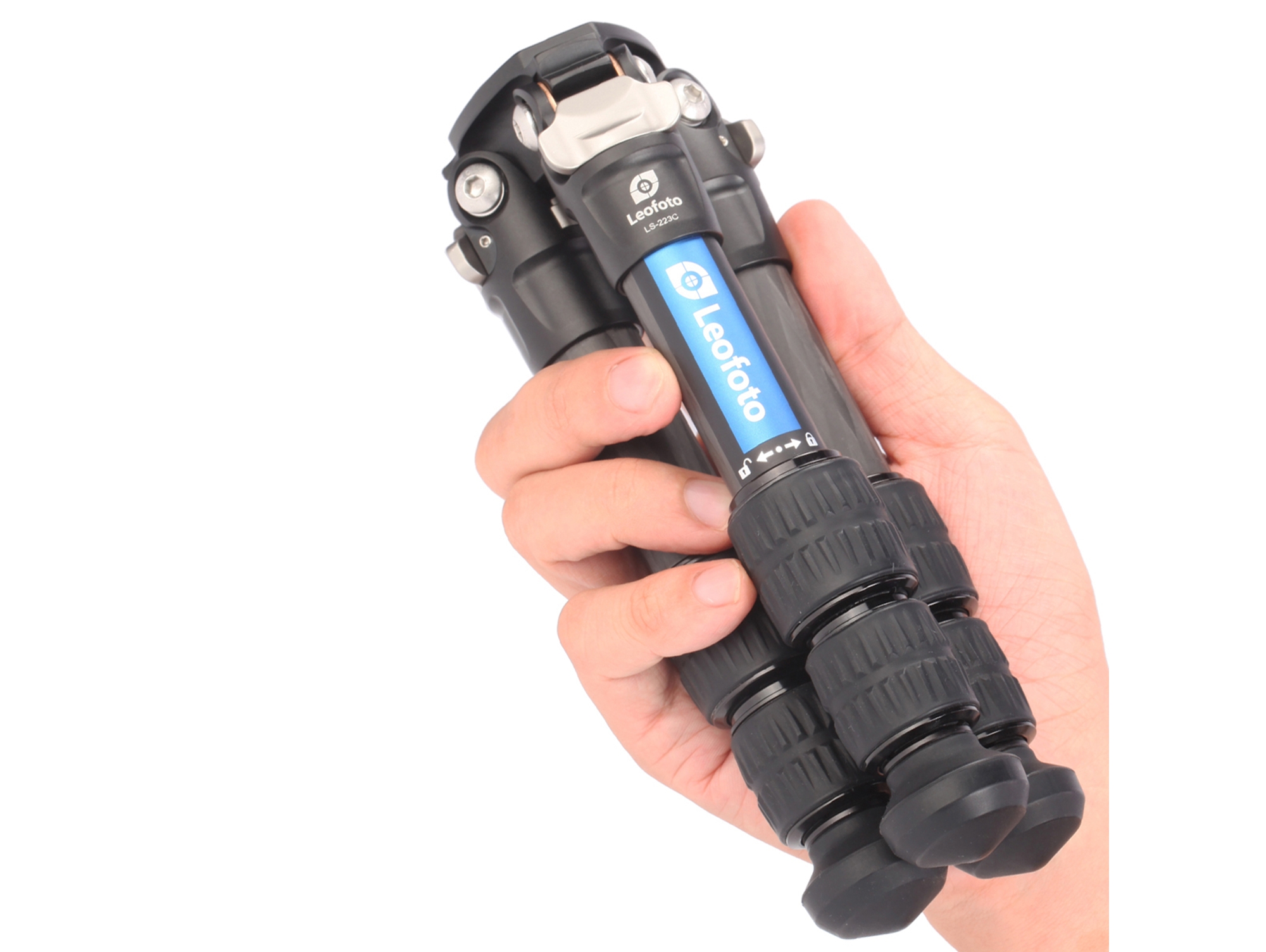 Trípode LEOFOTO LS-223C (3/8'' - Altura Máxima: 350 cm - Carbóno y Aluminio)