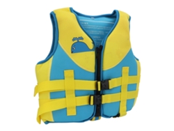 Chaleco salvavidas infantil ajustable con hebilla de seguridad.
