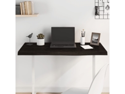 Tablero Mesa Madera Roble Tratada Marrón Oscuro 100x50x(2-4) Cm