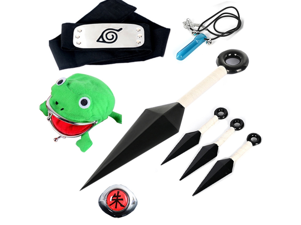 Conjunto De 8 Accesorios De Cosplay De Anime Japonés: Diadema Y Collar. Regalo De Calidad.
