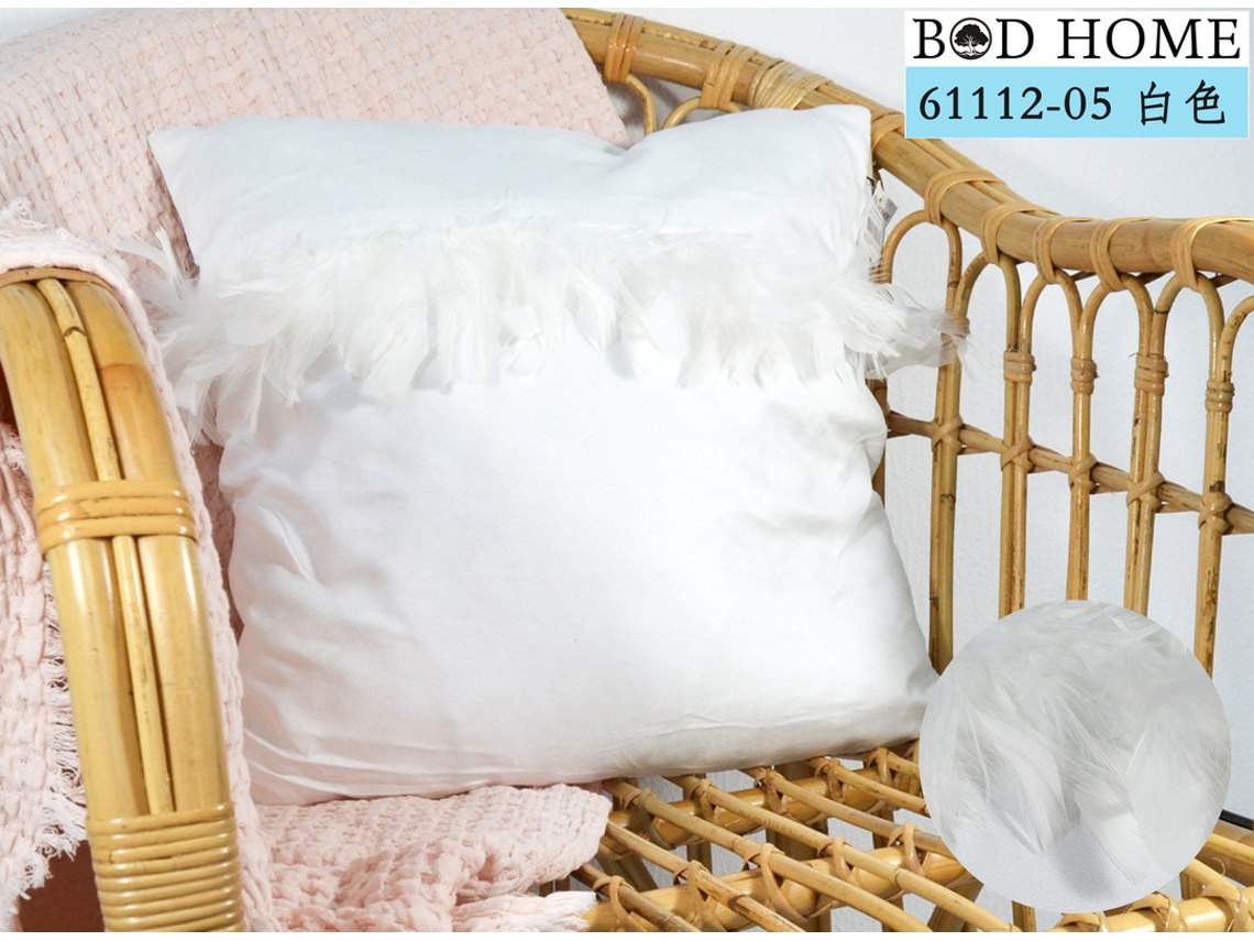 Almofada Lisa Con Peñas Blancas 45*45cm BOD HOME