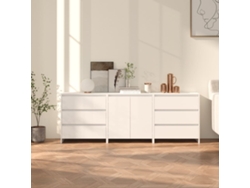 Pack 3 Uds Aparador | Mueble De Comedor | Buffet De Madera Manufacturada Blanca Wsd853569