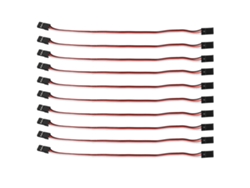 Cable de extensión para servomotor de 3 pines, 10 unidades, 200 mm, Hembra a Hembra con núcleo de latón para controladores de coches modelo Y