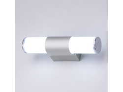 Espejo de baño con luz, iluminación LED para maquillaje, marco acrílico, soporte de pared de aluminio, luz cálida de 40 cm.