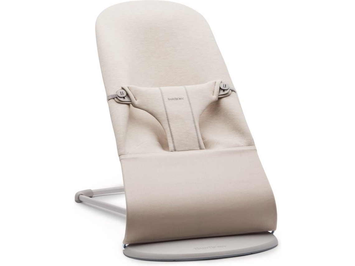 Hamaca BABYBJÖRN Bliss Estructura Gris Claro Jersey 3D Beige Claro
