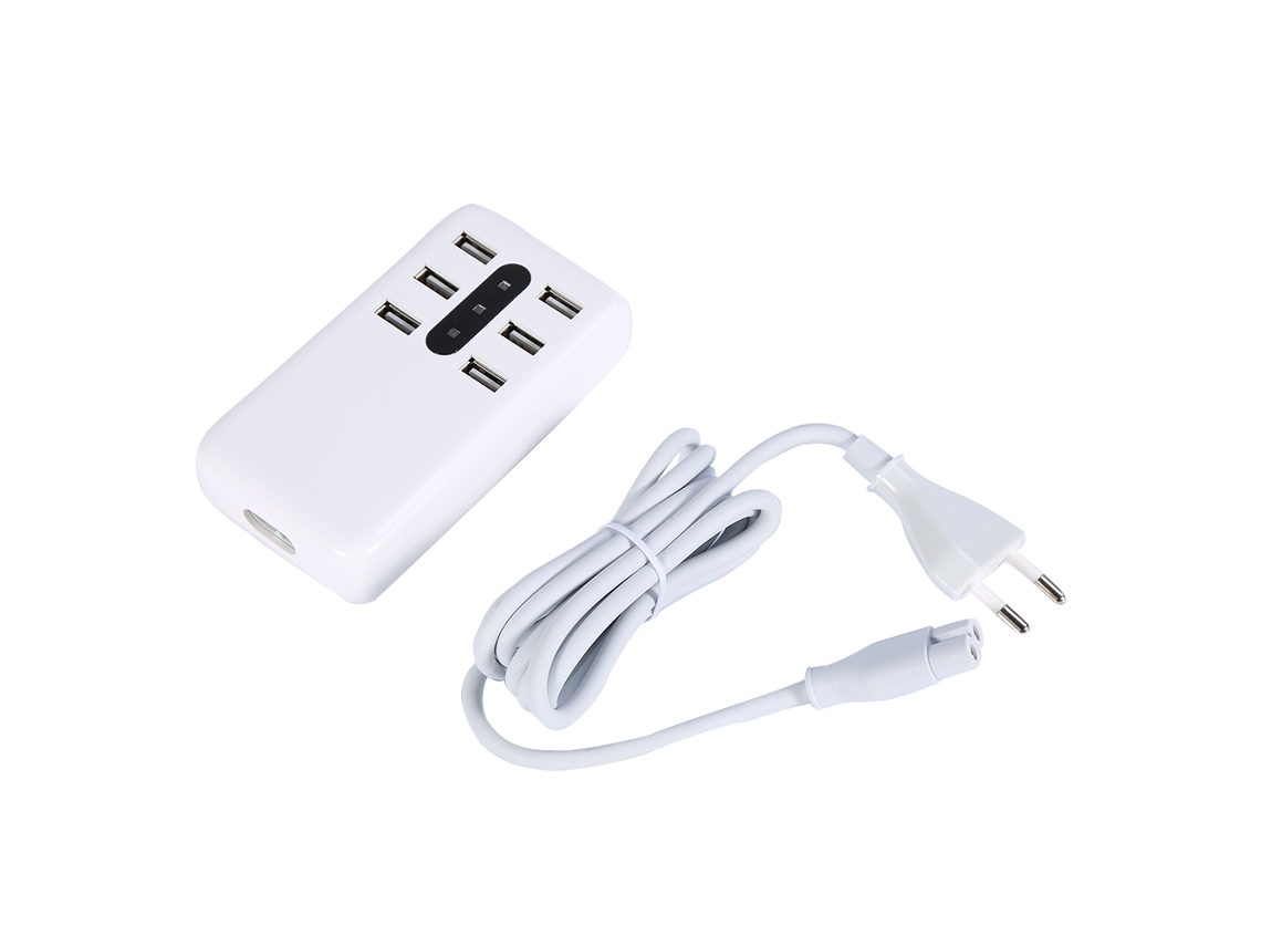 Cargador (6 Puertos Usb Con Función De Luz)