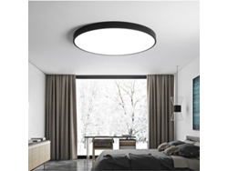 Plafón LED 48W CCT 3000K-4200K-6000K, 60cm diámetro, marco negro JANDEI