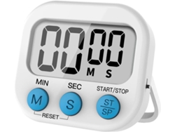 Temporizador de cocina digital con gran pantalla LCD, alarma potente, función magnética y cronómetro.