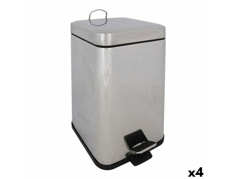 Cubo de basura CONFORTIME Con pedal Metal 6 L (4 Unidades) (6 lts)