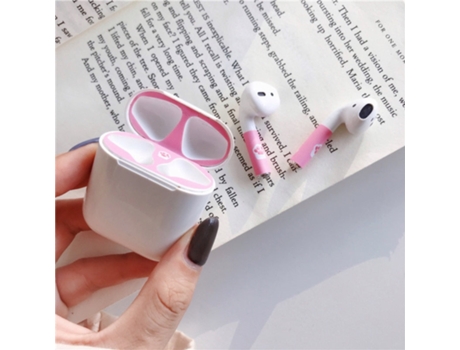 Pegatinas de cubierta interna de protección de piel esponjosa para Airpods [E]