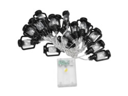 Rebe-20led Luz De Cadena 9.8ft Caliente Retro Halloween Kerosene Luz De Cadena Para Jardín Hogar Decoración Festiva