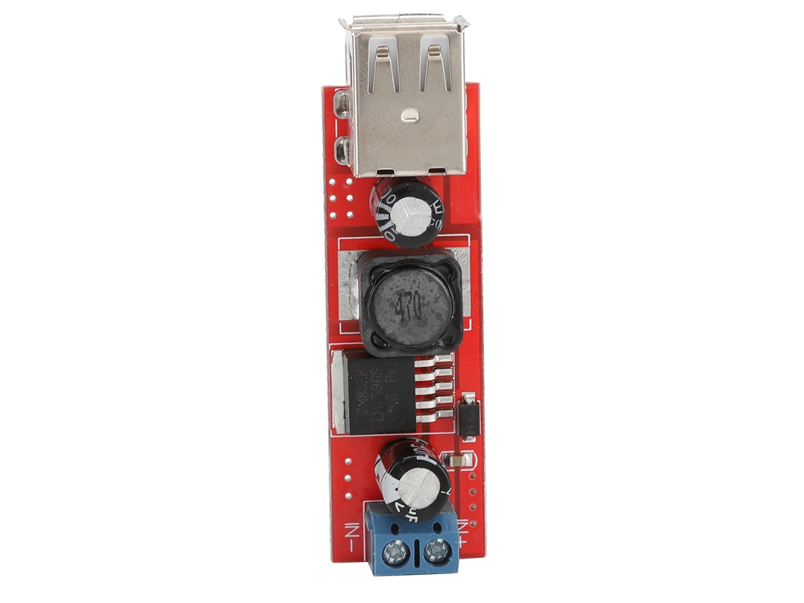 Módulo Regulador De Voltaje Reductor Con Doble Salida Usb De 9v/12v/24v/36v A 5vdc 3a Para Carga De Automóviles