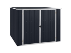 Caseta de jardín 195x198x159 cm acero galvanizado antracita LOVELY HOME