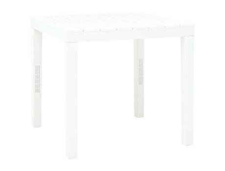 MAISON EXCLUSIVE Mesa de jardín de plástico blanco 78x78x72 cm