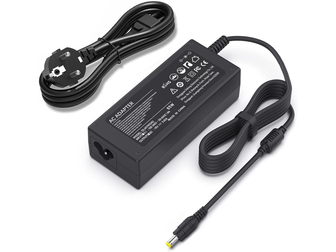 Cargador de fuente de alimentación de 65 W, 19 V, 3,42 A para portátil Acer Aspire 3, 5, E3, E5, V5, S3, R3, 5250, Eifson (5,5 x 1,7 mm)