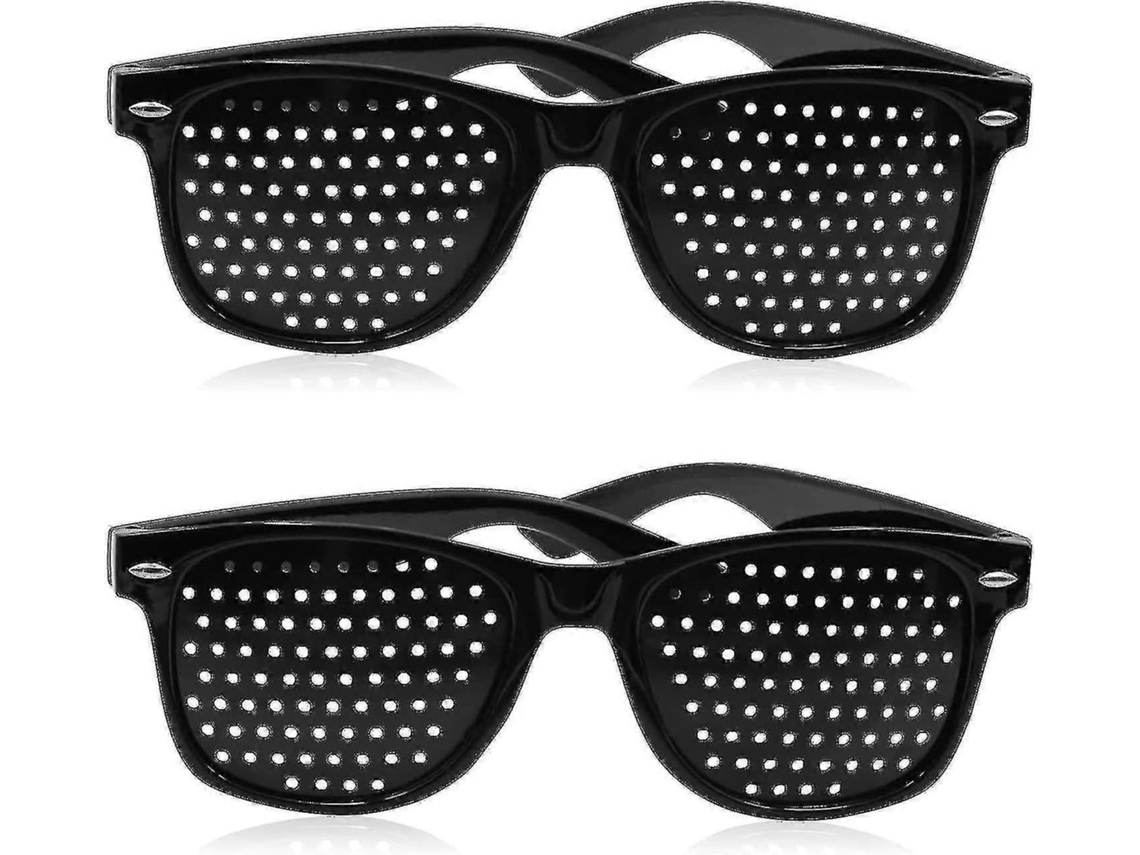 Gafas unisex negras inyectadas para mejorar y fortalecer la visión, 2 pares.