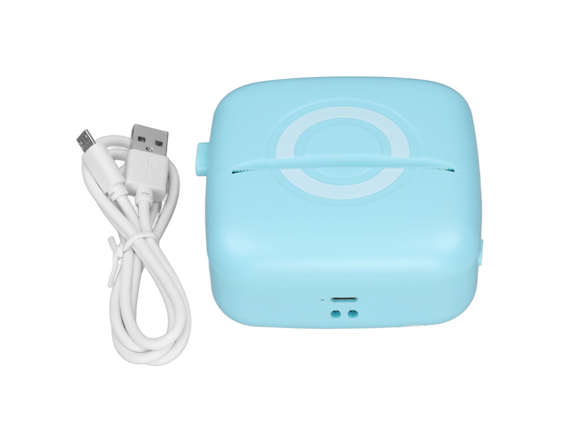Mini impresora portátil sin tinta con Bluetooth (papel térmico integrado, admite impresión de texto e imágenes)