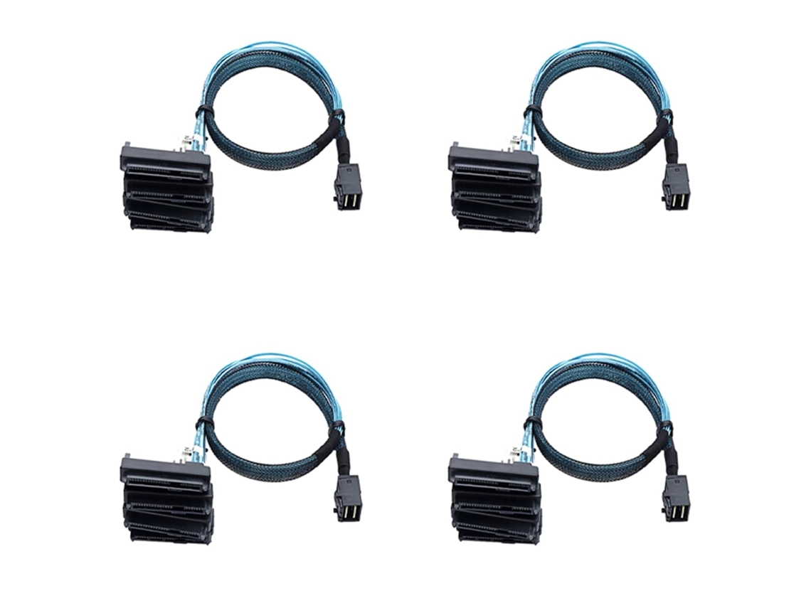 4 Discos Duros Mini Sas Para Servidor Sff-8643 A 4 Discos Duros De 29 Pines Sff-8482 De 3,33 Tf/1 Mb