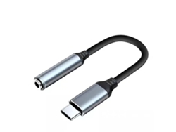 Adaptador De Conector De Auriculares Macho De Tpe Gris A Hembra De 3,5 Mm Para Música