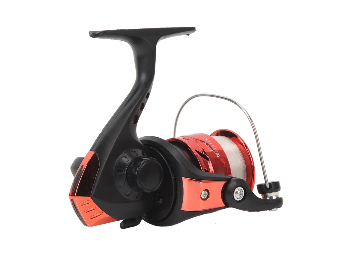 Carrete De Pesca Giratorio Ultraligero Y Ultrasuave Con Cuerpo Metálico Y Relación De Engranajes De 5.2:1.