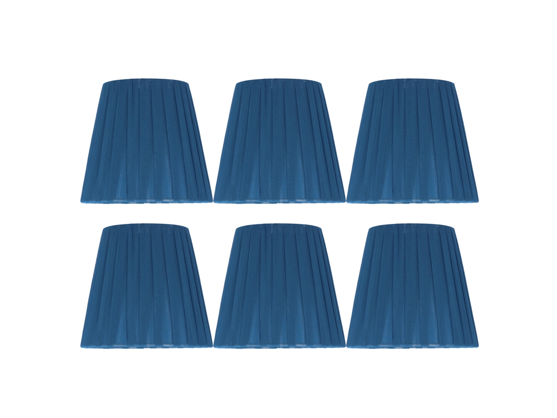 2026-6pcs Lámpara De Tela Moderna Simple Para Candelabro De Clip Y Lámpara De Pared Azul