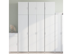 Aparador Alto | Mueble De Comedor | Buffet Alto Madera De Ingeniería Blanco 80x42,5x249 Cm Wsd36680